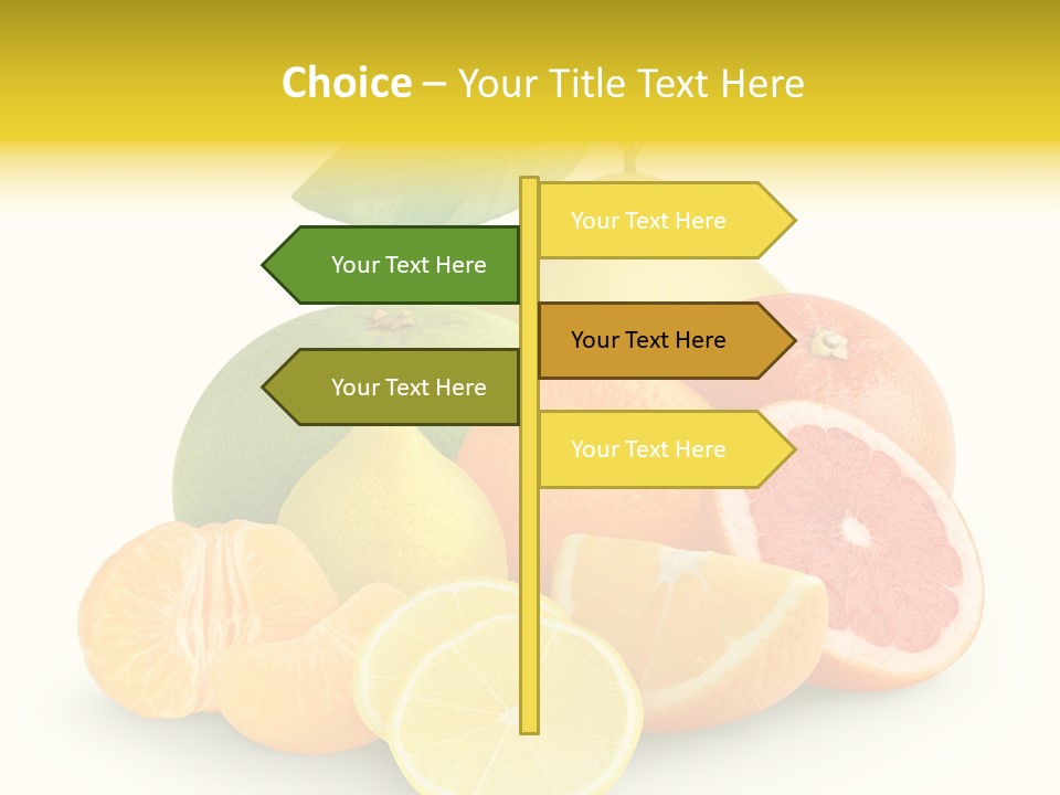 Group Grapefruit Food PowerPoint Template