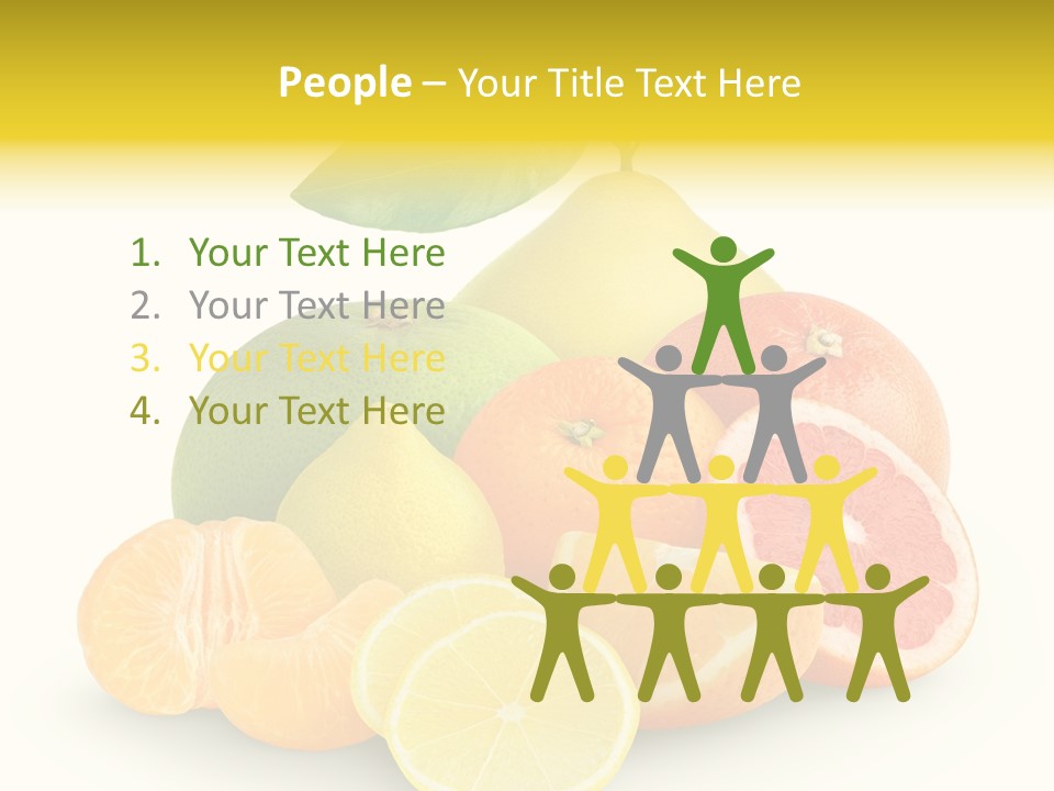 Group Grapefruit Food PowerPoint Template