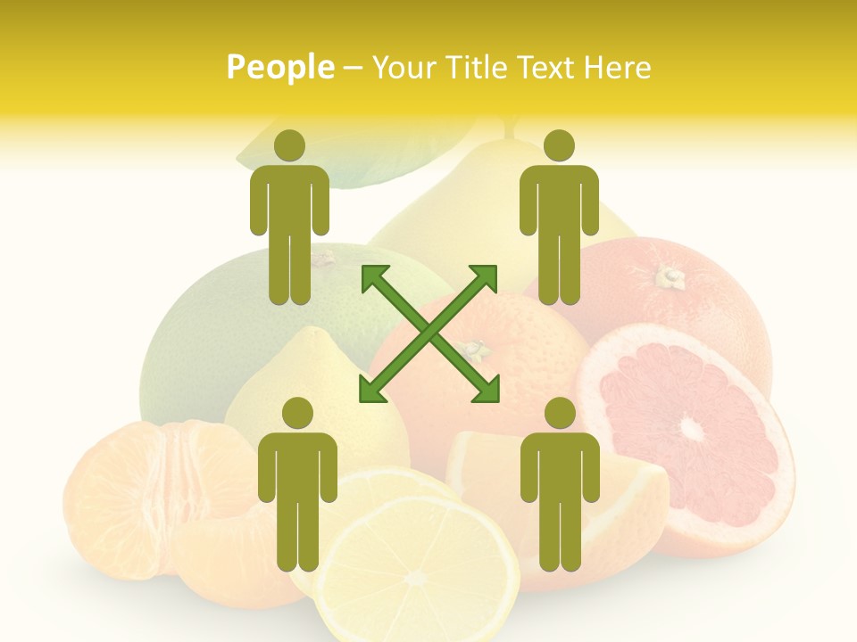 Group Grapefruit Food PowerPoint Template