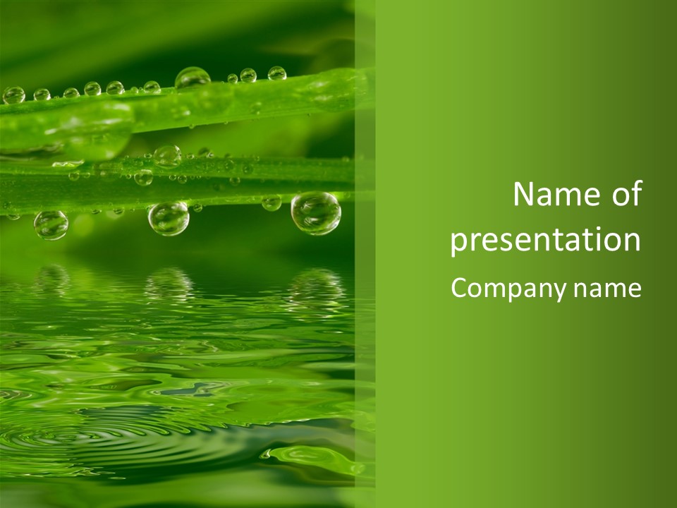 Bubble Wet Environmental PowerPoint Template