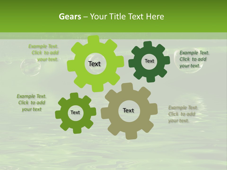 Bubble Wet Environmental PowerPoint Template