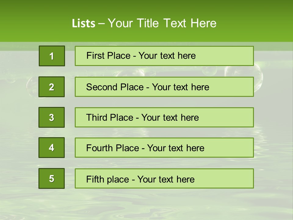 Bubble Wet Environmental PowerPoint Template