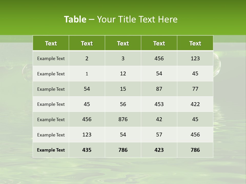 Bubble Wet Environmental PowerPoint Template
