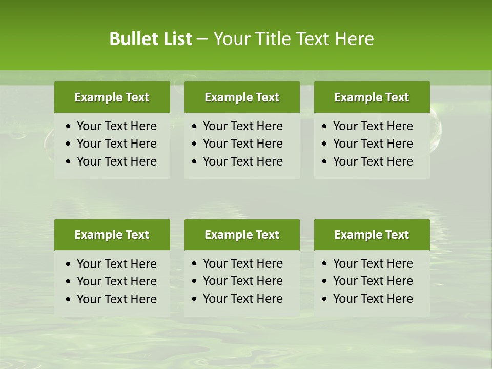 Bubble Wet Environmental PowerPoint Template