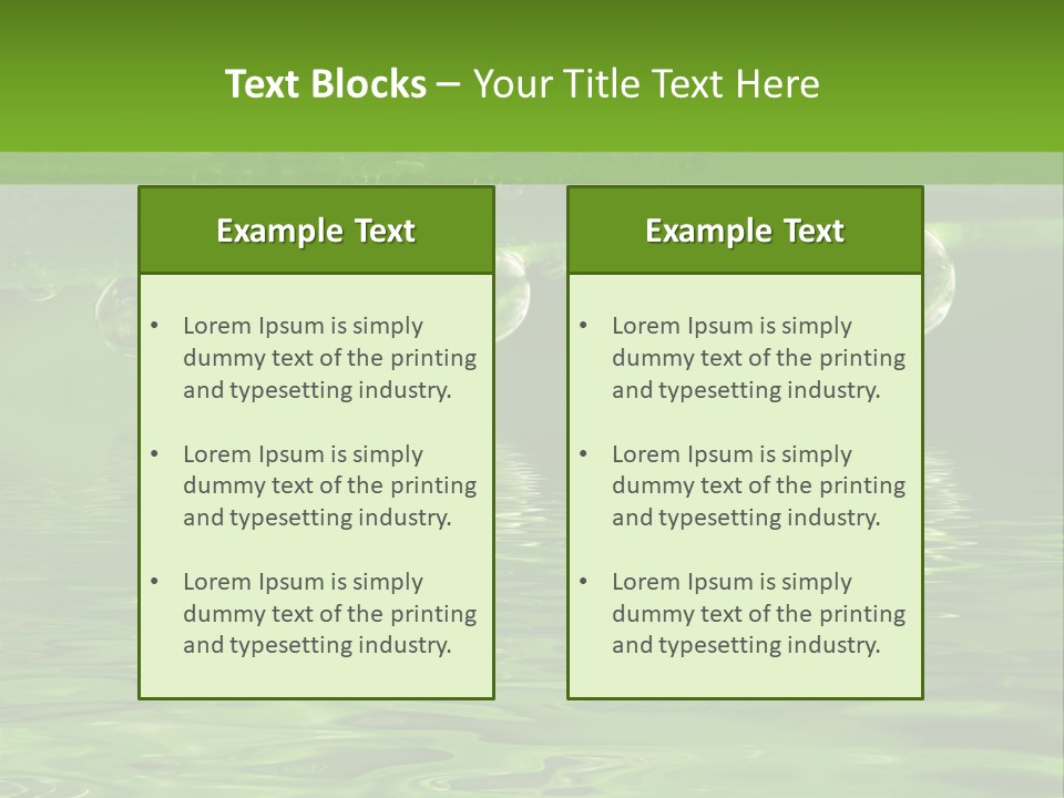 Bubble Wet Environmental PowerPoint Template