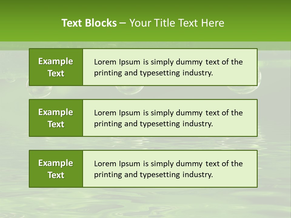 Bubble Wet Environmental PowerPoint Template