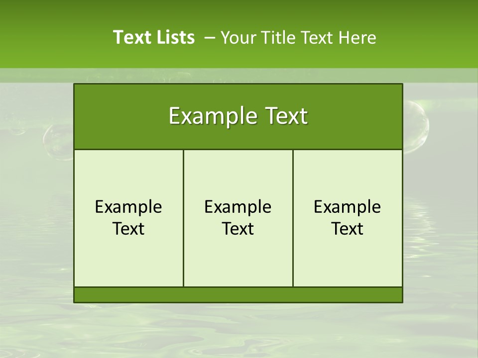 Bubble Wet Environmental PowerPoint Template