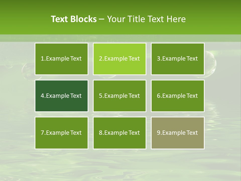 Bubble Wet Environmental PowerPoint Template