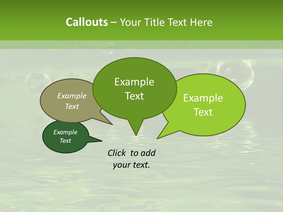 Bubble Wet Environmental PowerPoint Template