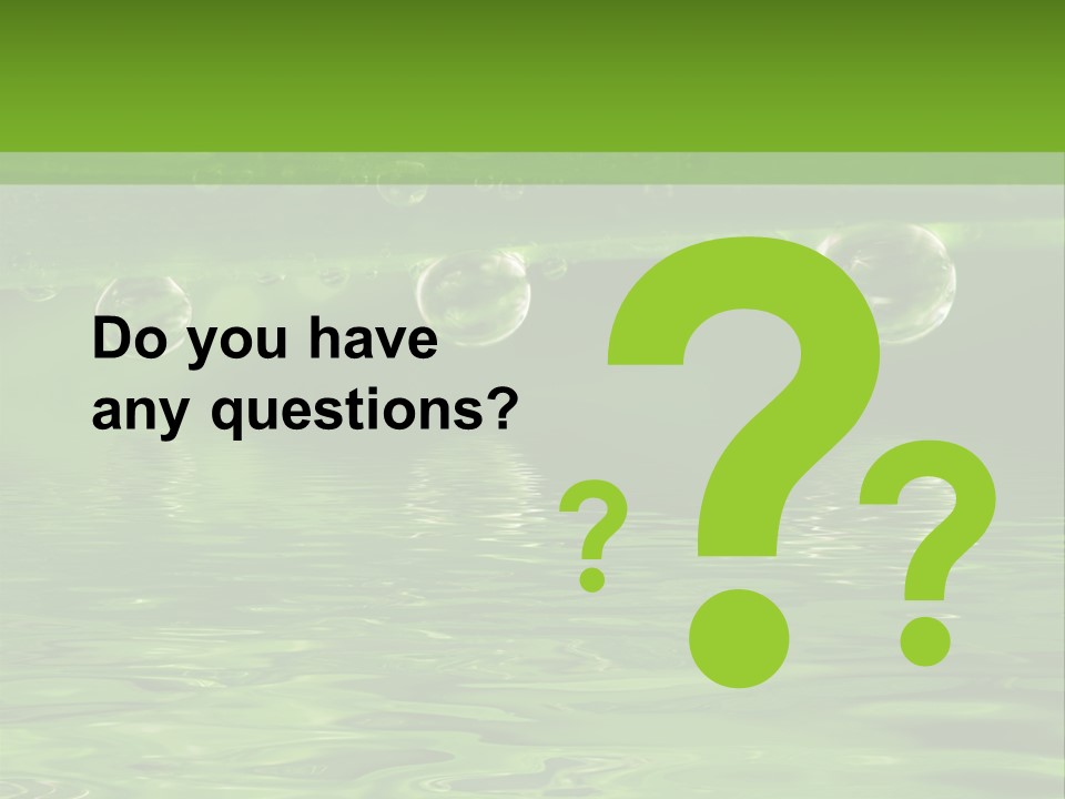 Bubble Wet Environmental PowerPoint Template