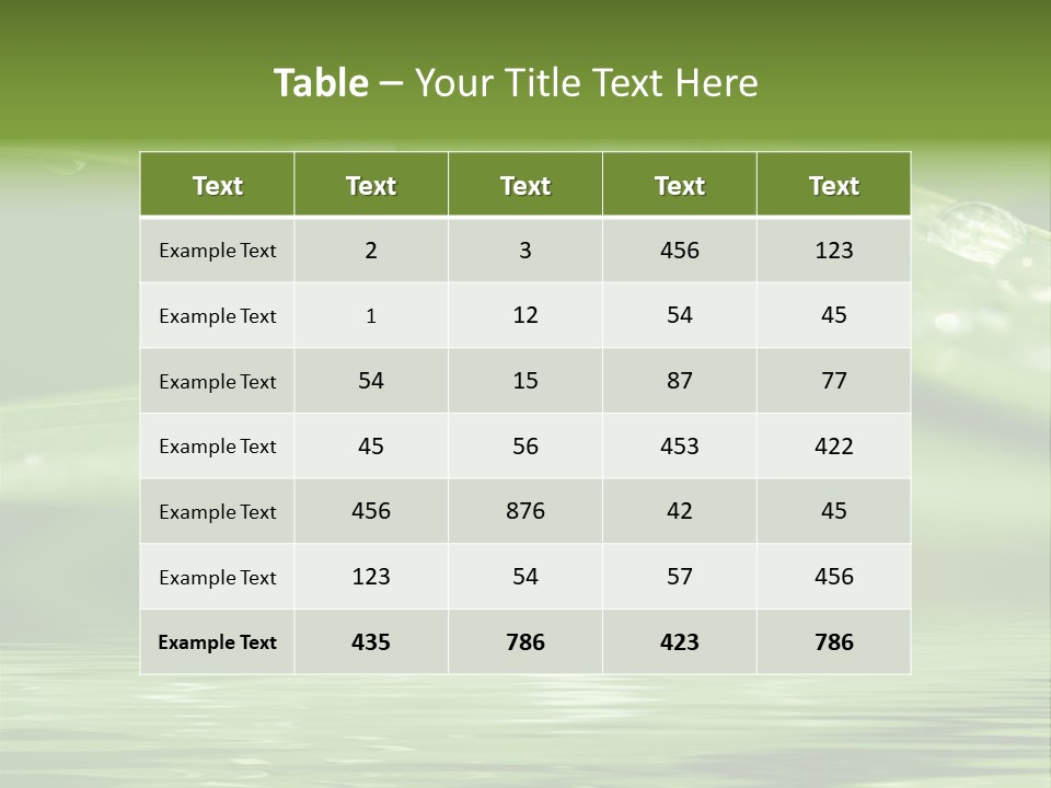 Lawn Droplet Sun PowerPoint Template
