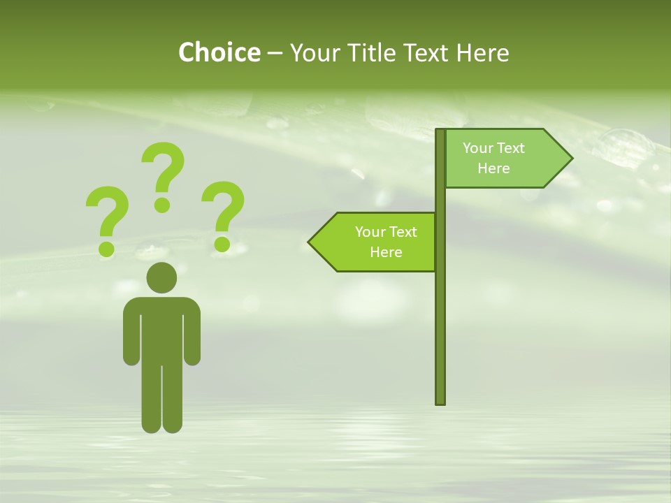 Lawn Droplet Sun PowerPoint Template