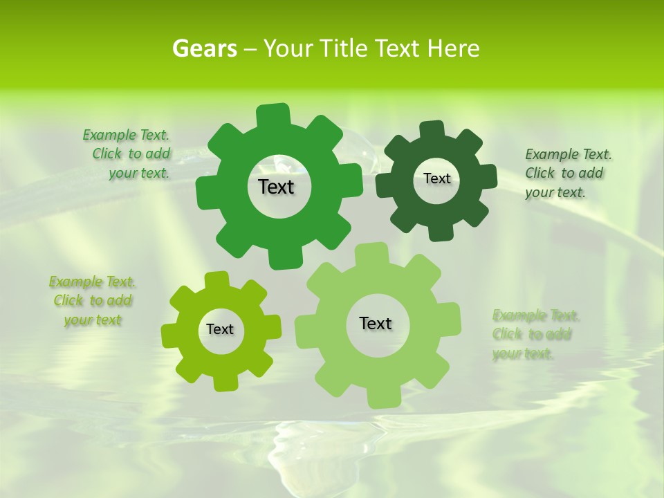 Leaves Liquid Outdoors PowerPoint Template