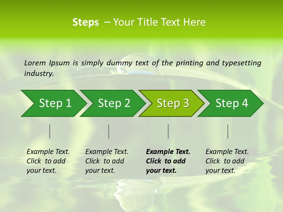 Leaves Liquid Outdoors PowerPoint Template