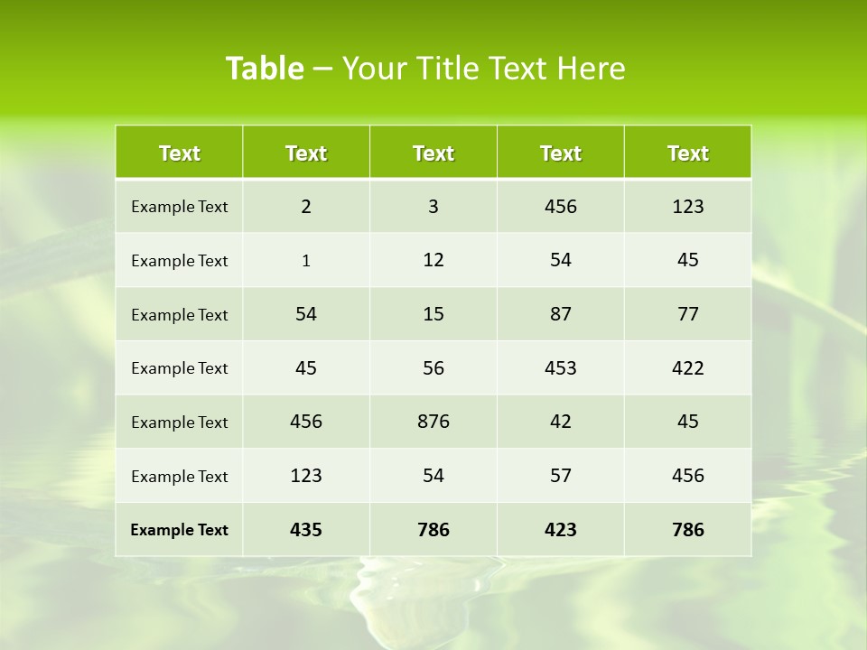 Leaves Liquid Outdoors PowerPoint Template