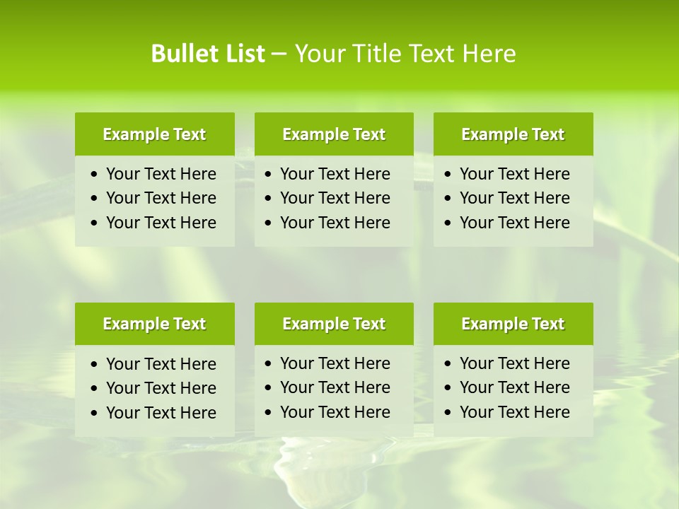 Leaves Liquid Outdoors PowerPoint Template