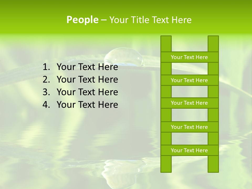 Leaves Liquid Outdoors PowerPoint Template