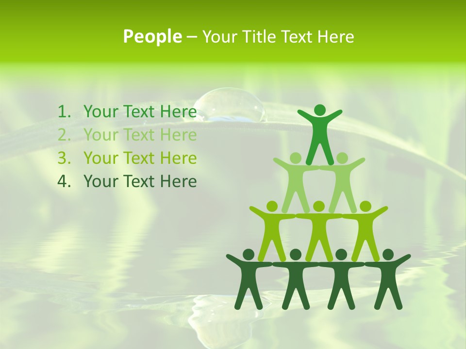 Leaves Liquid Outdoors PowerPoint Template