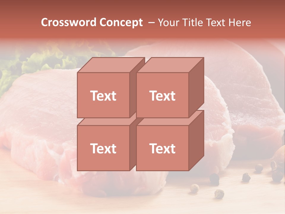 Red Wooden Prepared PowerPoint Template