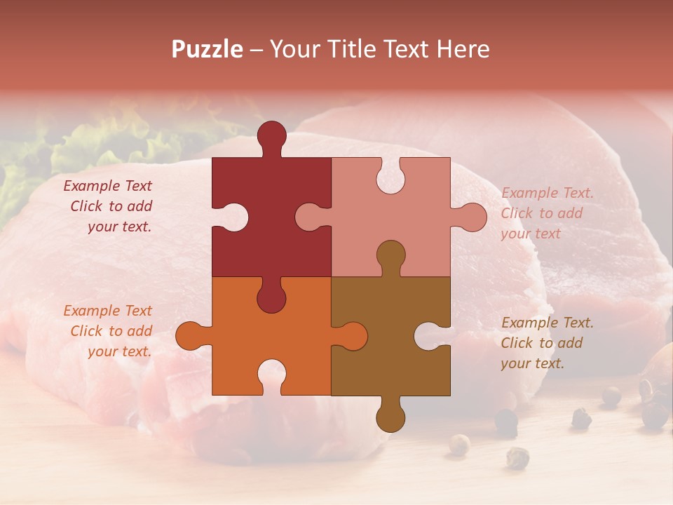 Red Wooden Prepared PowerPoint Template