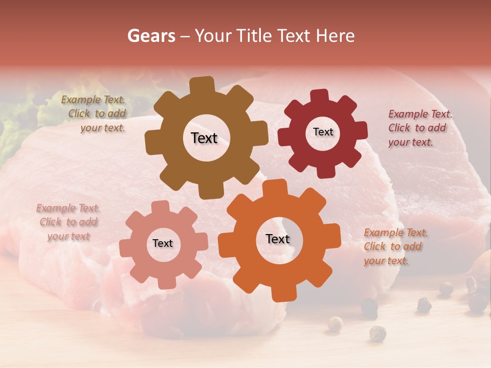 Red Wooden Prepared PowerPoint Template