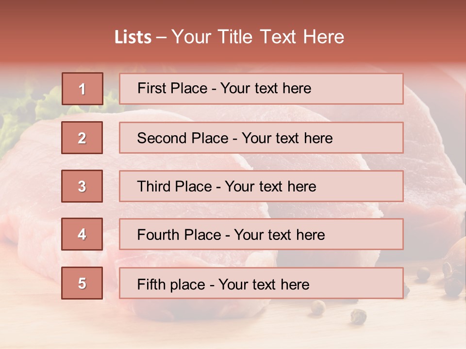 Red Wooden Prepared PowerPoint Template