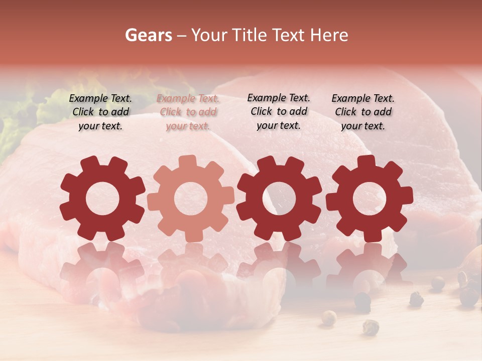 Red Wooden Prepared PowerPoint Template