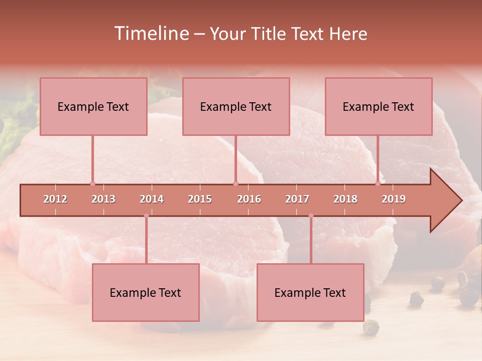 Red Wooden Prepared PowerPoint Template