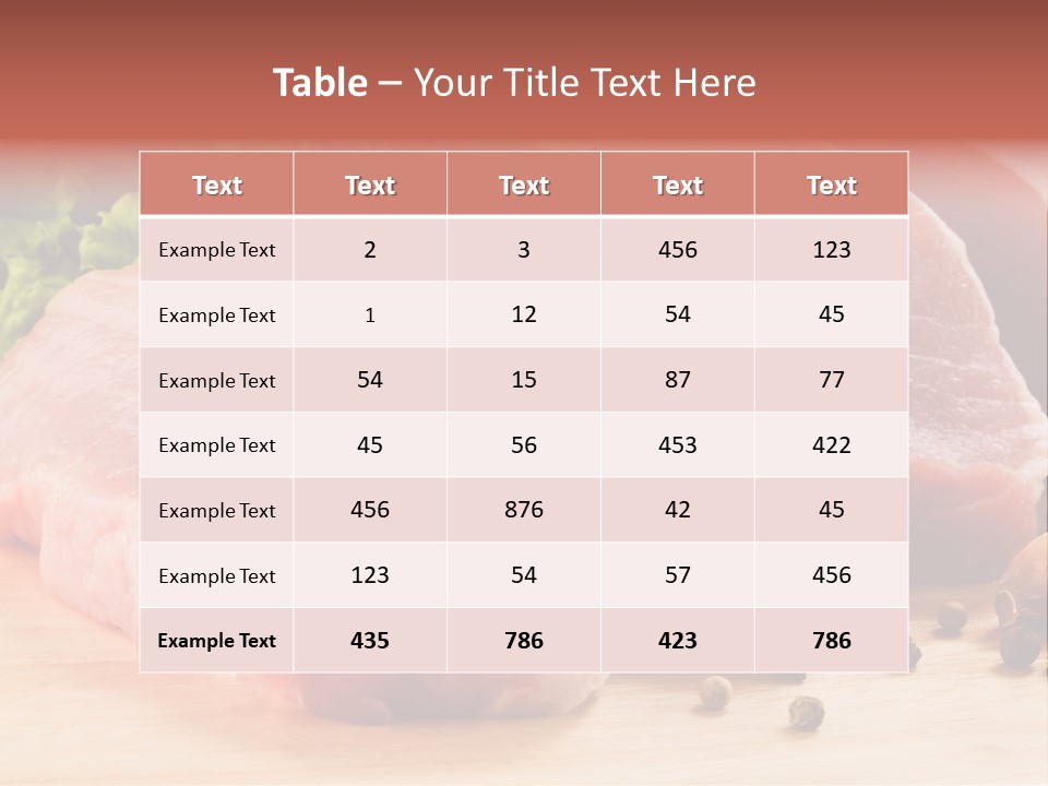 Red Wooden Prepared PowerPoint Template