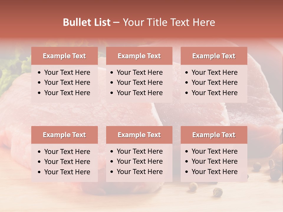 Red Wooden Prepared PowerPoint Template