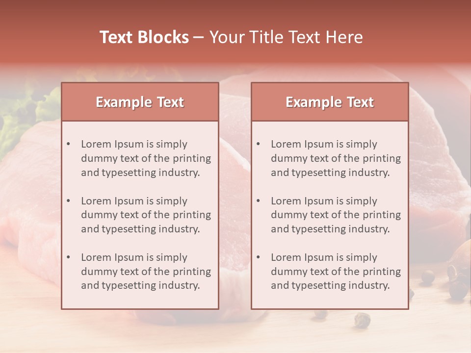 Red Wooden Prepared PowerPoint Template
