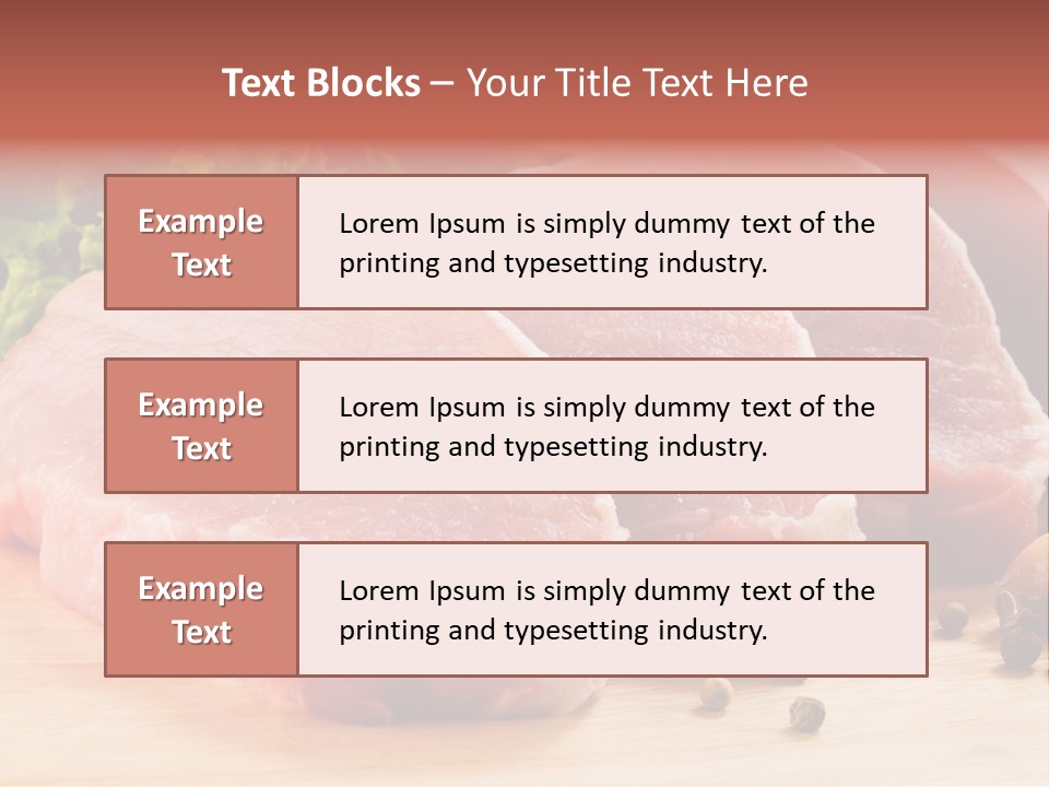 Red Wooden Prepared PowerPoint Template