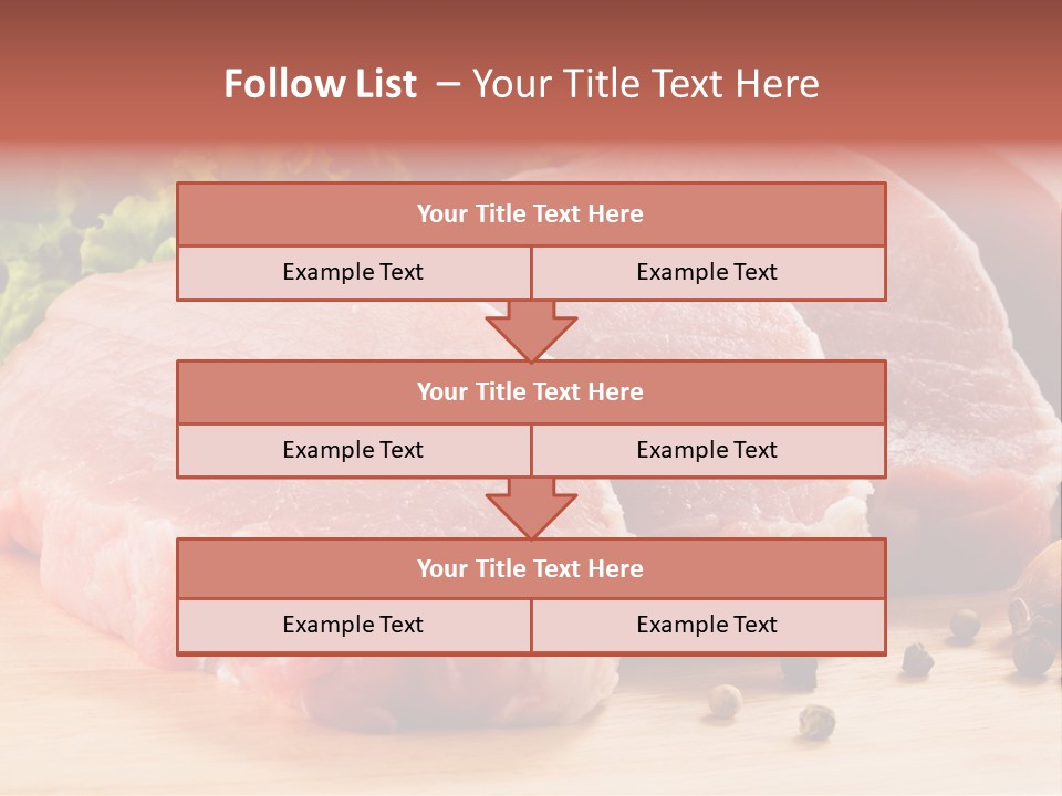 Red Wooden Prepared PowerPoint Template