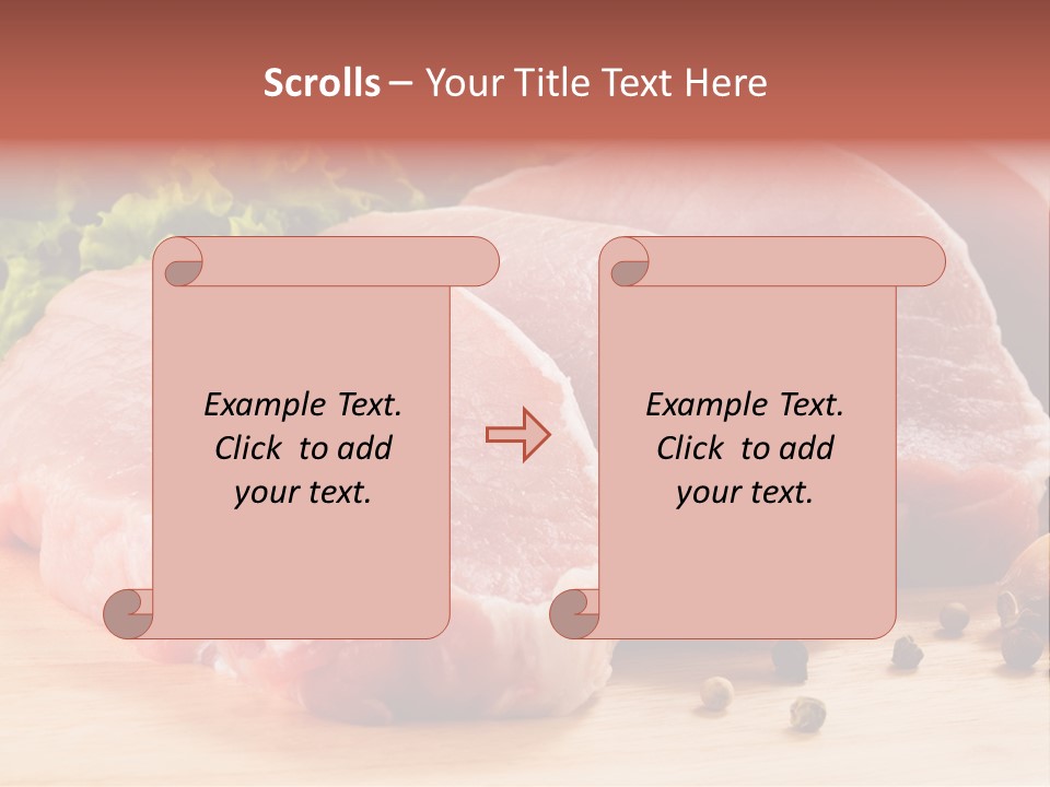 Red Wooden Prepared PowerPoint Template