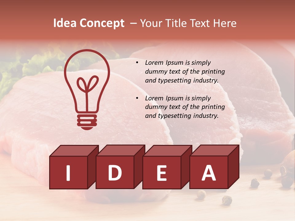 Red Wooden Prepared PowerPoint Template