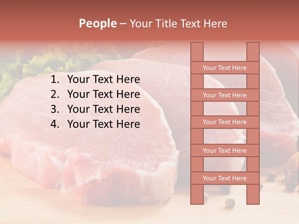 Red Wooden Prepared PowerPoint Template
