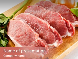 Fillets Barbecue Pork PowerPoint Template