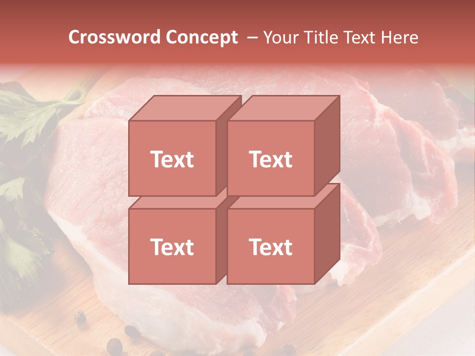 Fillets Barbecue Pork PowerPoint Template