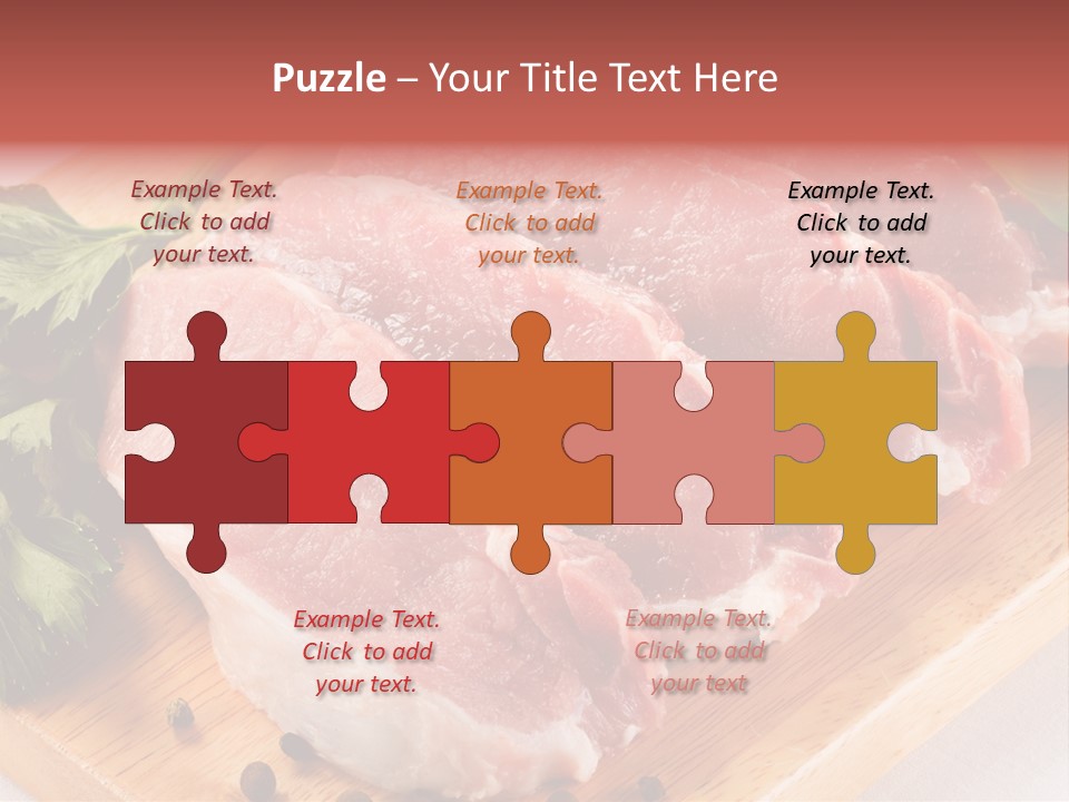 Fillets Barbecue Pork PowerPoint Template