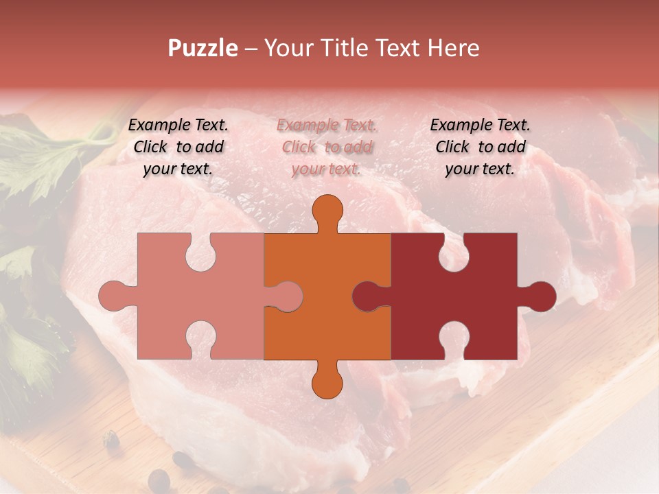 Fillets Barbecue Pork PowerPoint Template