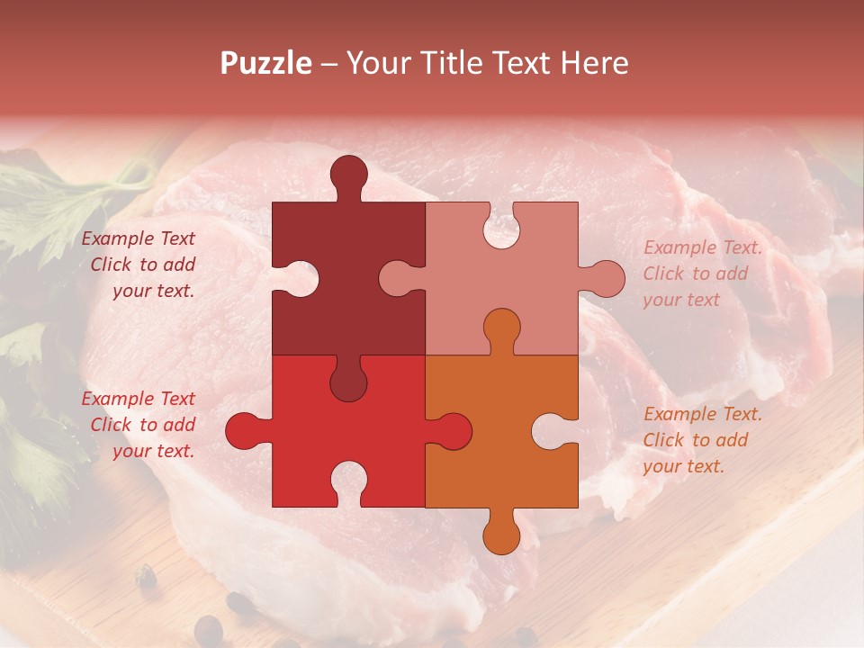 Fillets Barbecue Pork PowerPoint Template