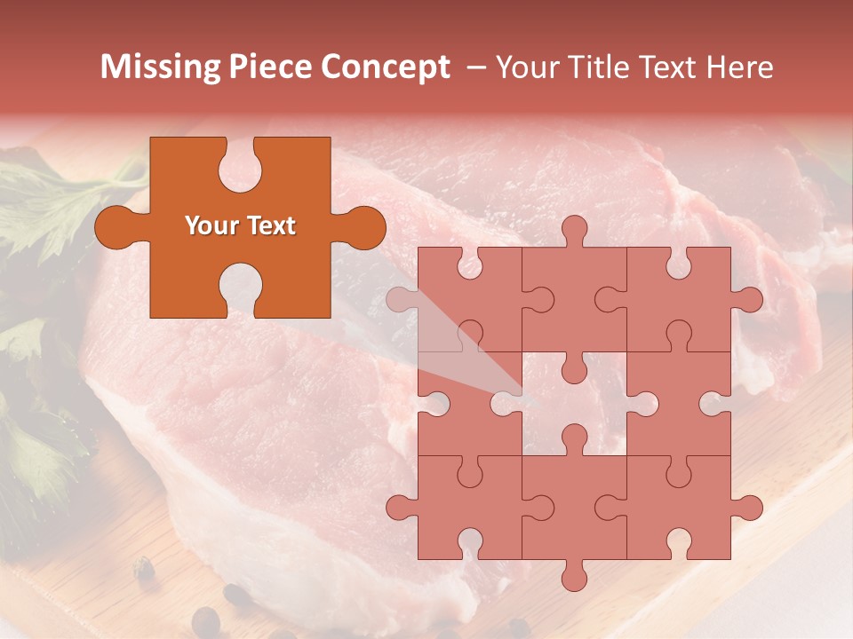 Fillets Barbecue Pork PowerPoint Template