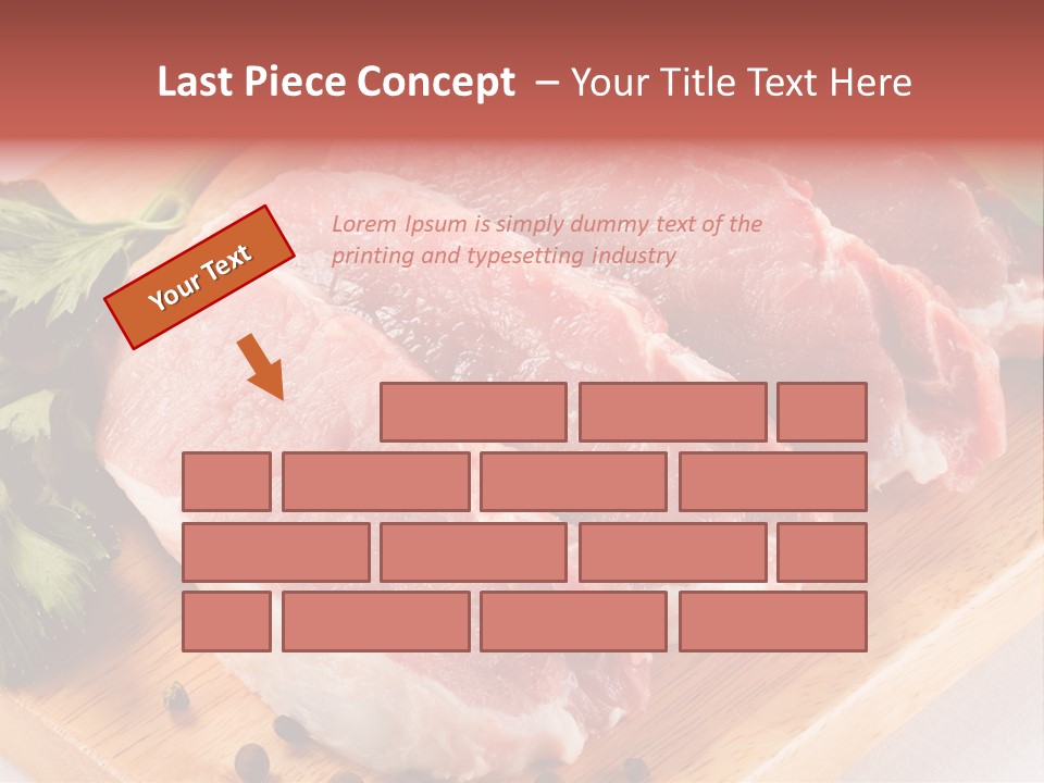 Fillets Barbecue Pork PowerPoint Template