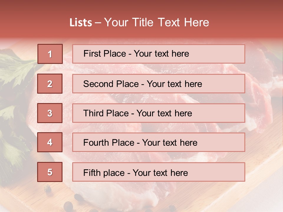 Fillets Barbecue Pork PowerPoint Template