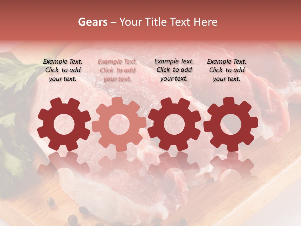 Fillets Barbecue Pork PowerPoint Template