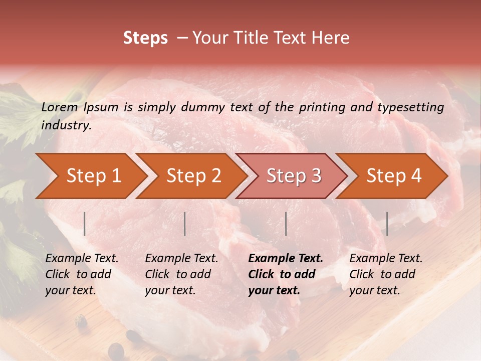 Fillets Barbecue Pork PowerPoint Template