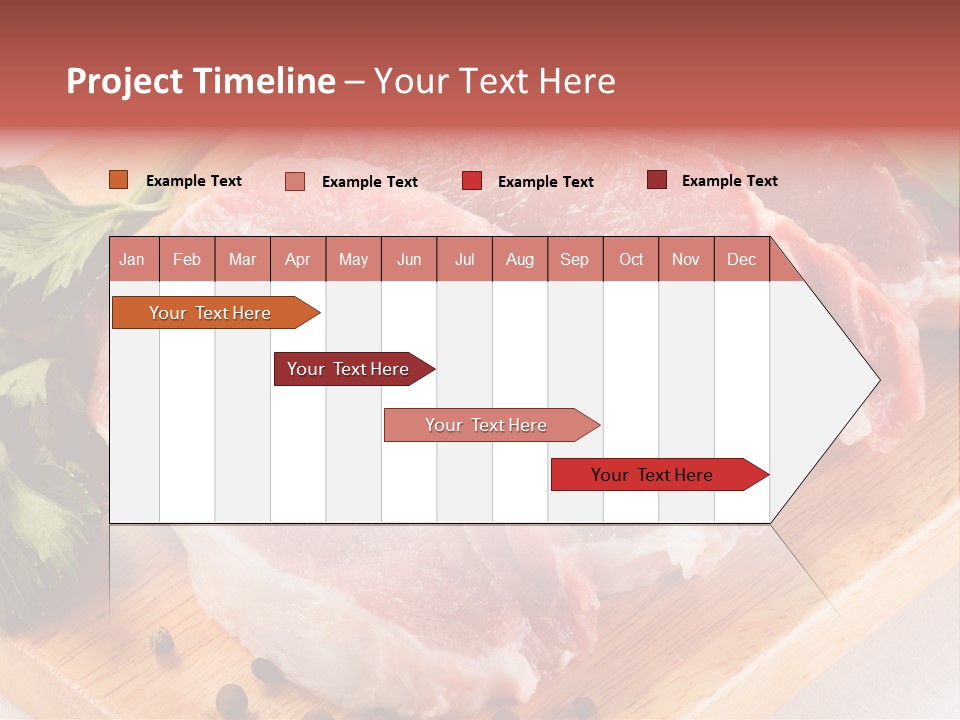 Fillets Barbecue Pork PowerPoint Template