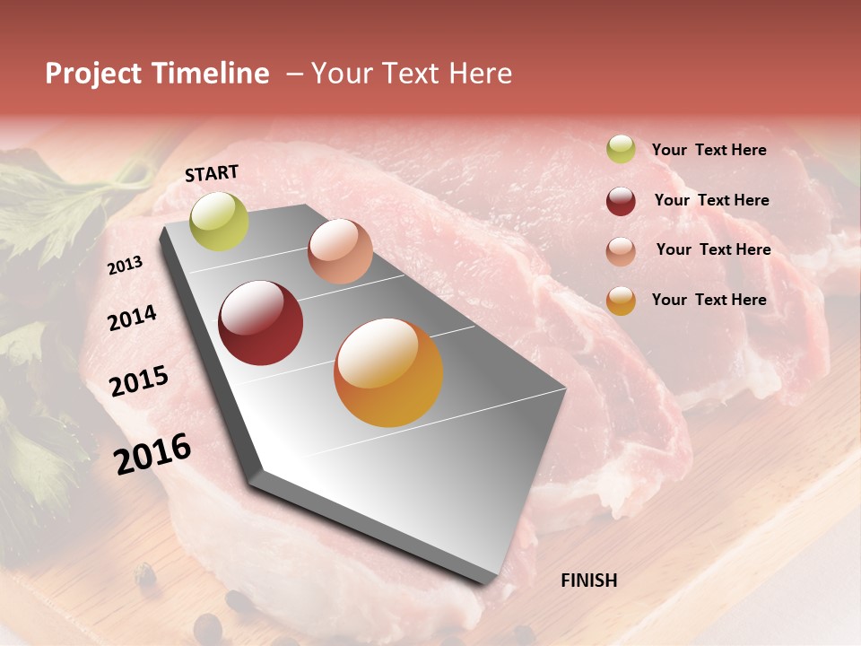 Fillets Barbecue Pork PowerPoint Template
