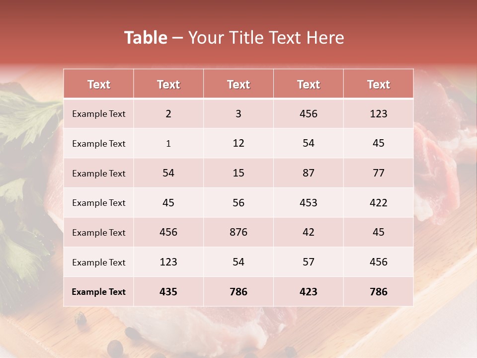 Fillets Barbecue Pork PowerPoint Template