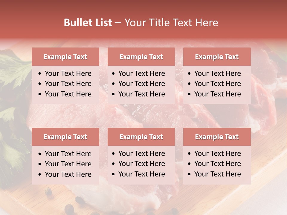 Fillets Barbecue Pork PowerPoint Template